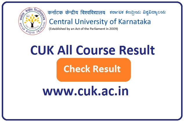 Central University of Karnataka Result 2023 Check Link www.cuk.ac.in