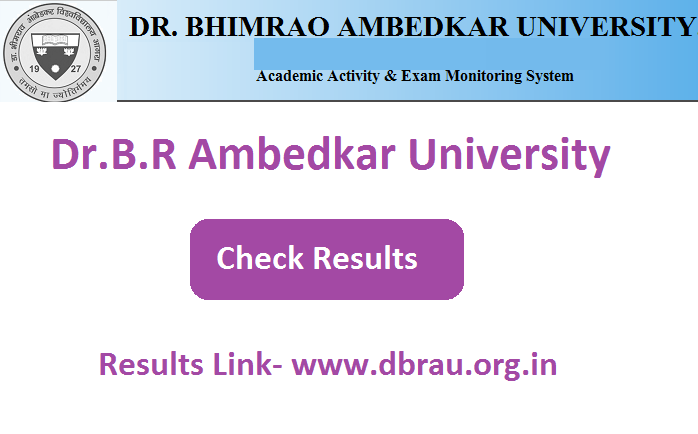 Dr.B.R Ambedkar University Results 2023 Link www.dbrau.org.in