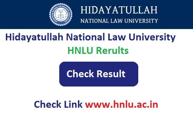 Hidayatullah National Law University Result 2024 Check Link www.hnlu.ac.in