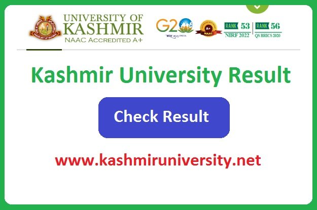 Kashmir University Results 2023 Check By Link www.kashmiruniversity.net