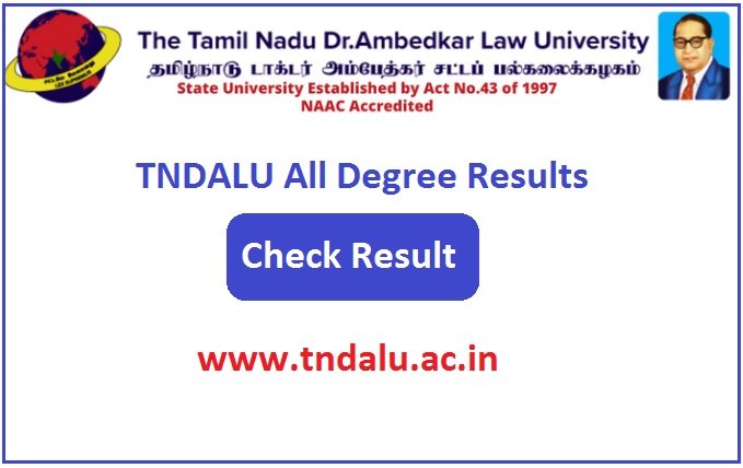 Tamil Nadu Dr. Ambedkar Law University Result 2023 Check Link www.tndalu.ac.in