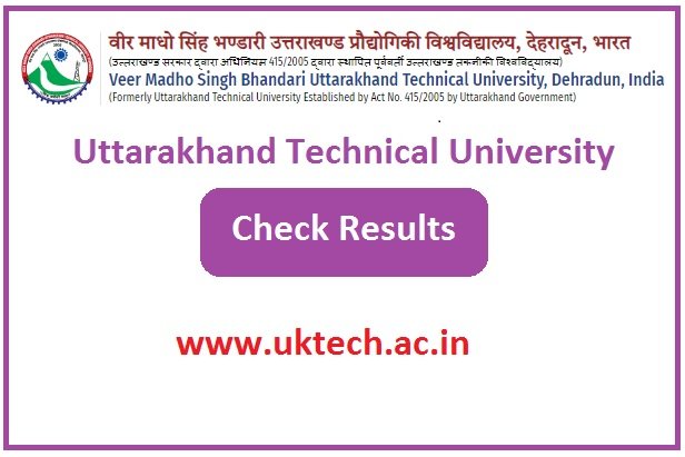Uttarakhand Technical University Result 2023 Check Link www.uktech.ac.in
