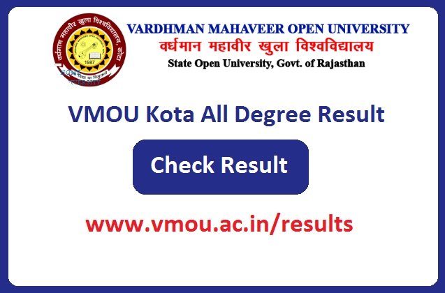 Vardhman Mahaveer Open University Kota Result 2023 Link www.vmou.ac.in
