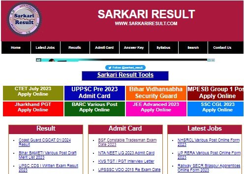 Sarkari Result 2023 - SarkariResult.com