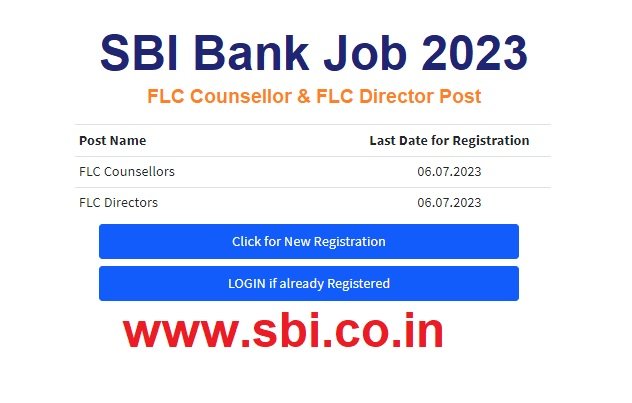 SBI FLC Counsellor & FLC Director Recruitment 2024 Apply For 194 Post Qulification, @sbi.co.in