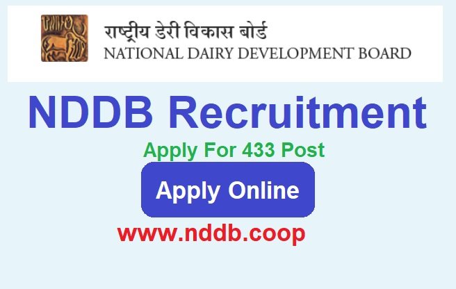 NDDB Recruitment 2023 Apply Online For 433 Post www.nddb.coop